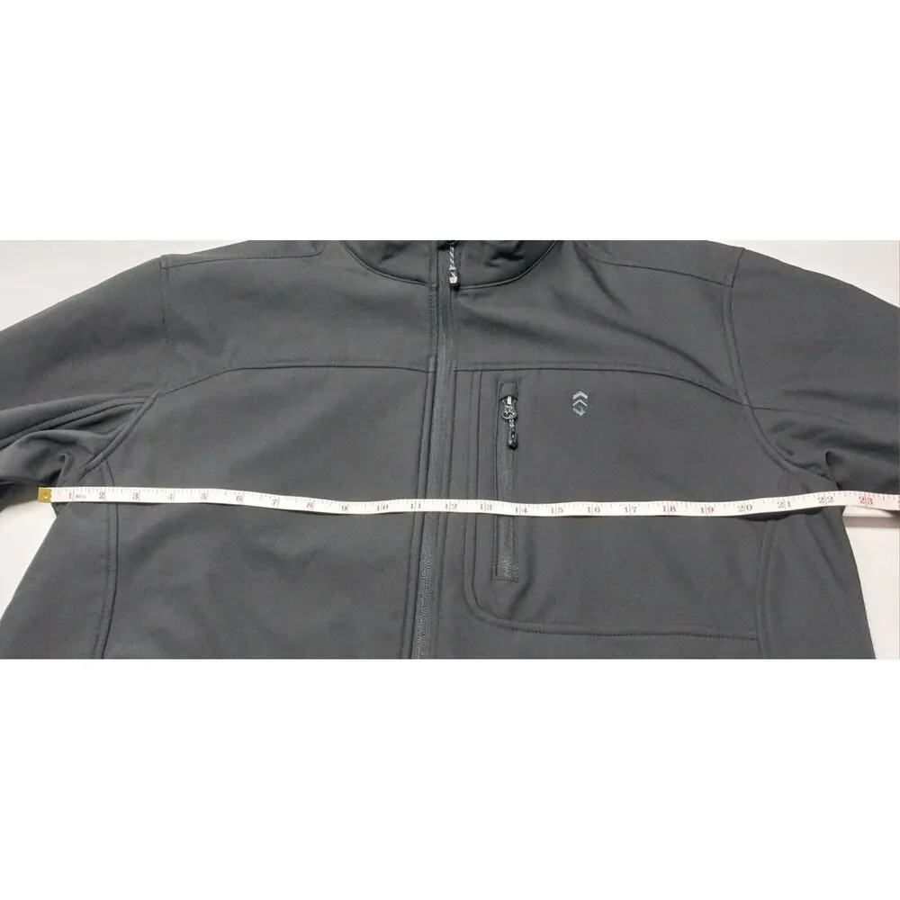 Free Country Men Size Large 42-44  Black Jacket Water Resistant Active Softshell